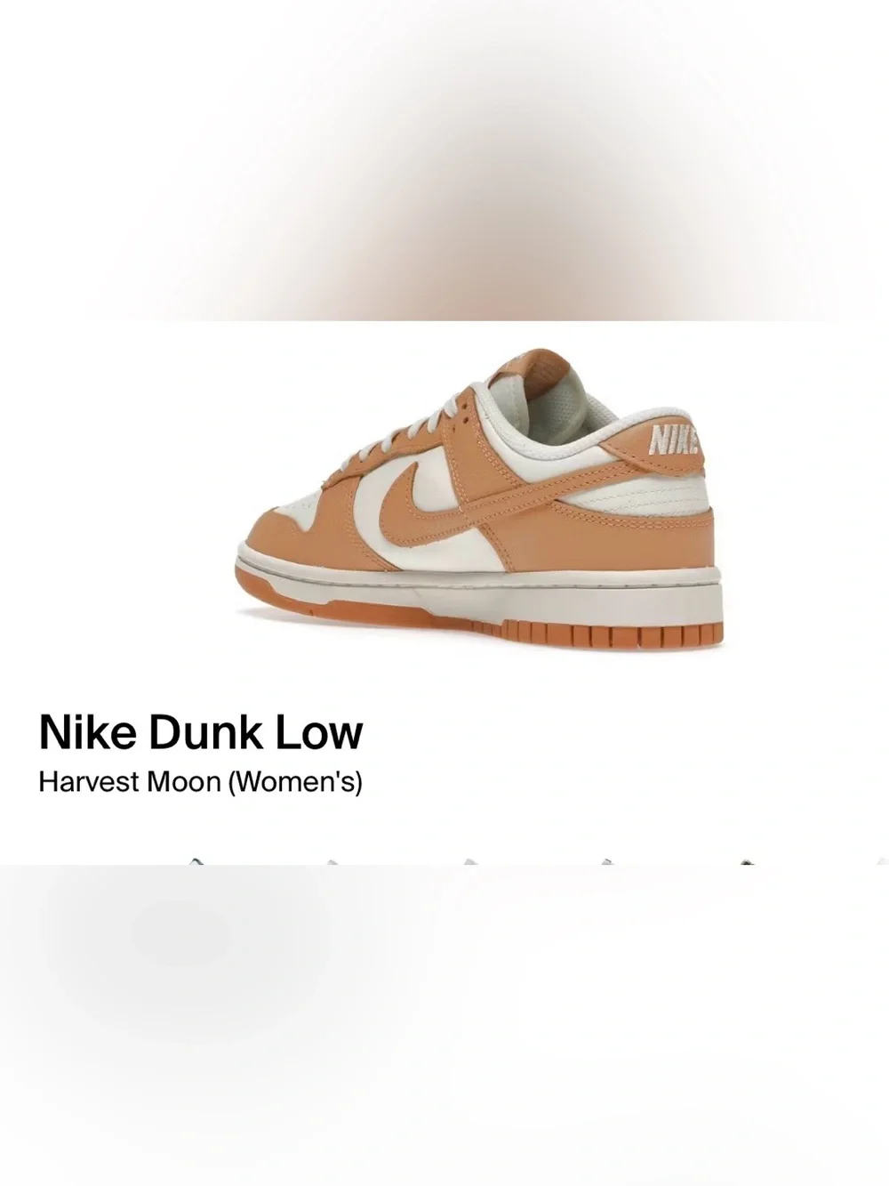 Nike Dunk Low Women's Sneaker - White & Tan - Picture 2 of 5